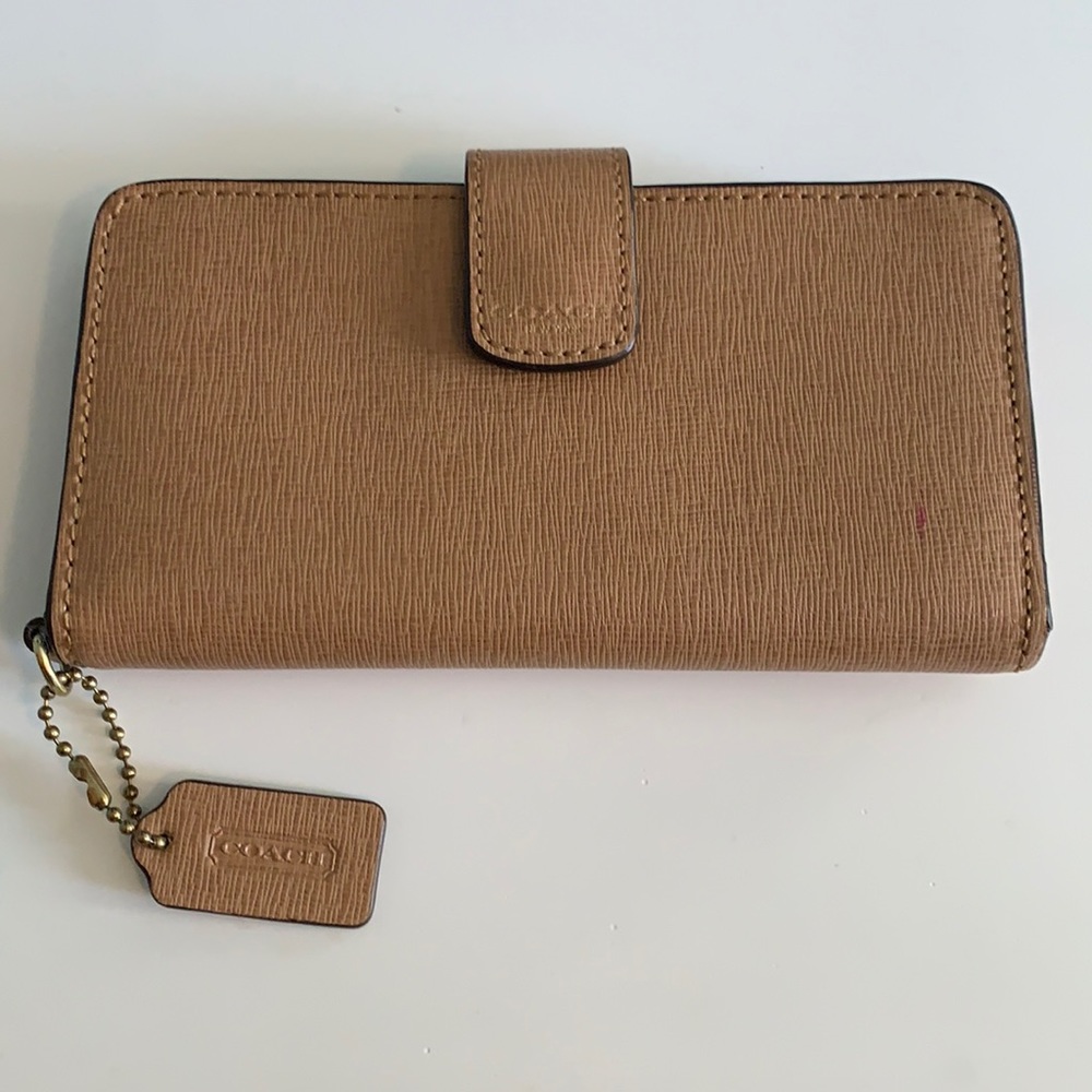 Coach Wallet, Tan Learher